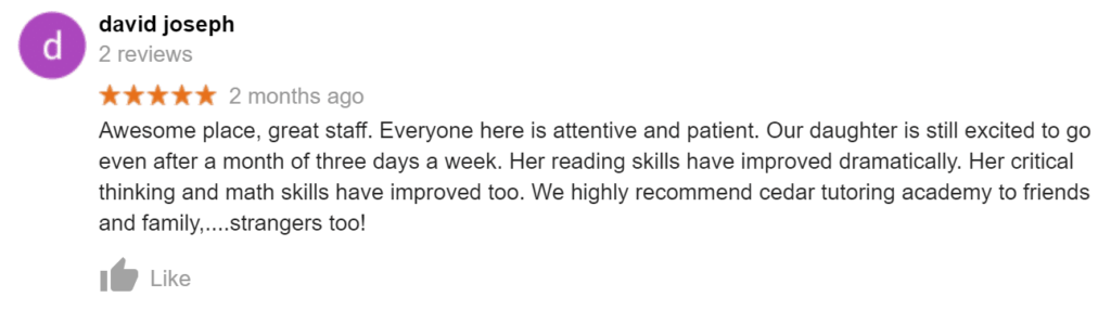 Cedar Tutoring middle school Help Oak Lawn near me